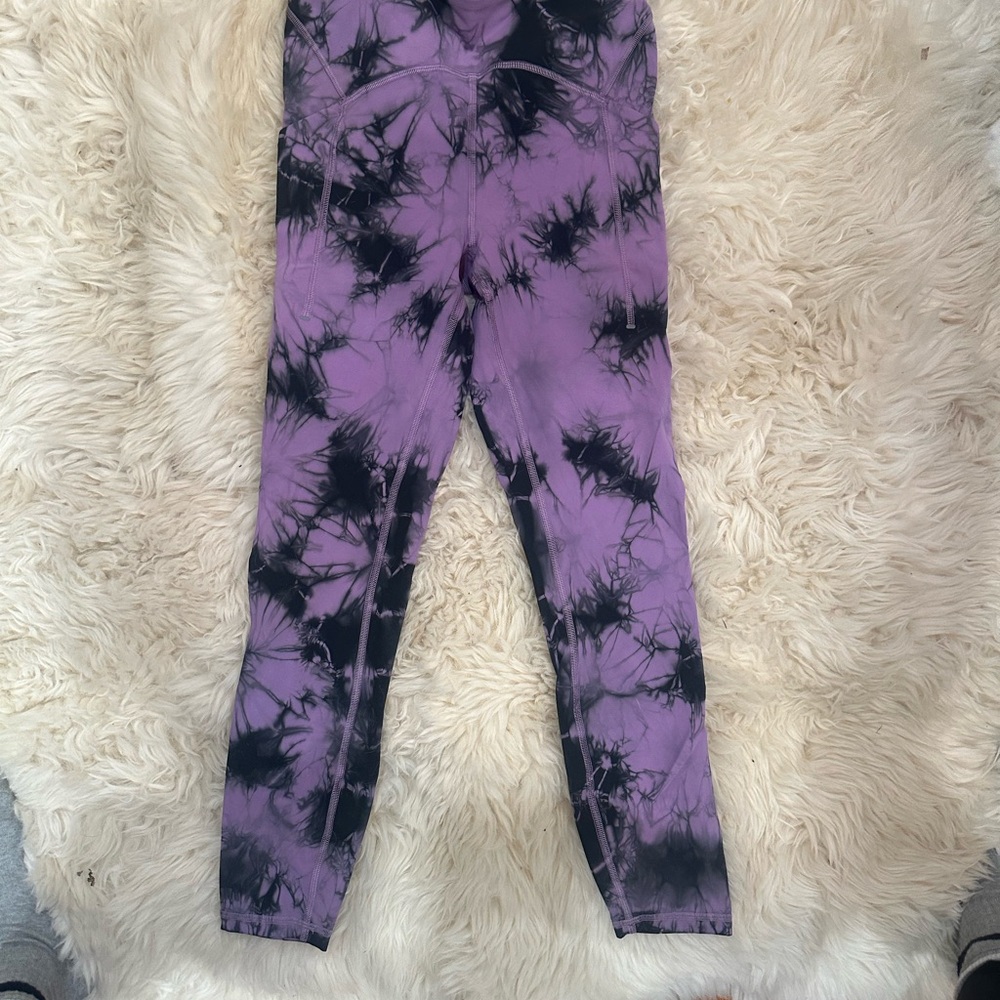 Purple Tie-Dye Lululemon high rise leggings